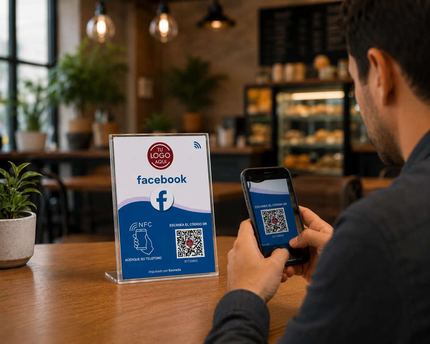 cartel qr + nfc facebook personalizado consigue más seguidores 2 cartel qr + nfc facebook personalizado consigue más seguidores - imagen 2